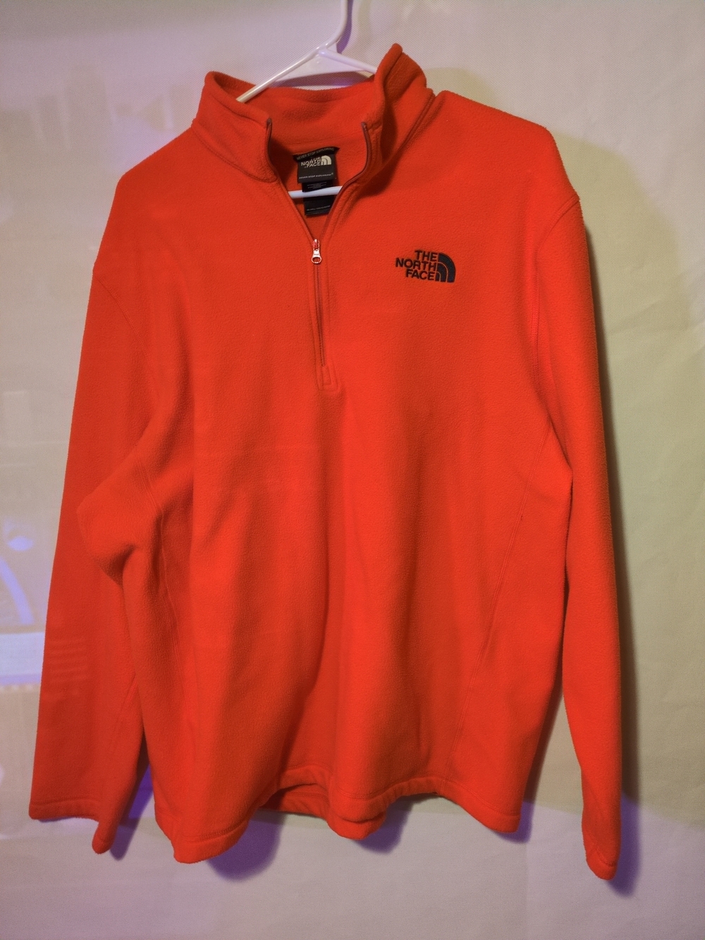 The North Face Men’s Bright Orange Half-Zip Fleece Pullover